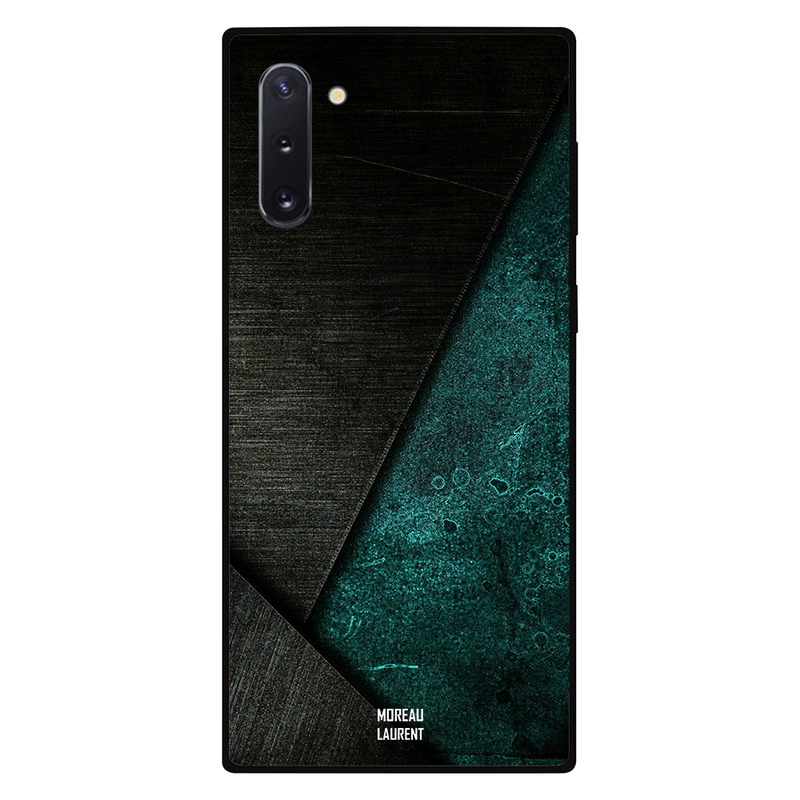 

Moreau Laurent Samsung Note 10 Mobile Phone Back Cover, Black & Dark Green Pattern