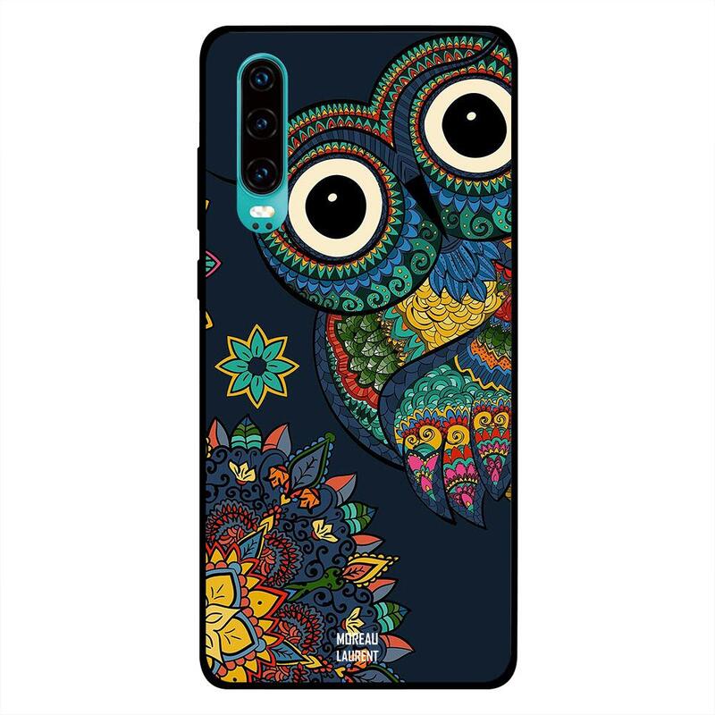 

Moreau Laurent Huawei P30 Mobile Phone Back Cover, Floral Owl