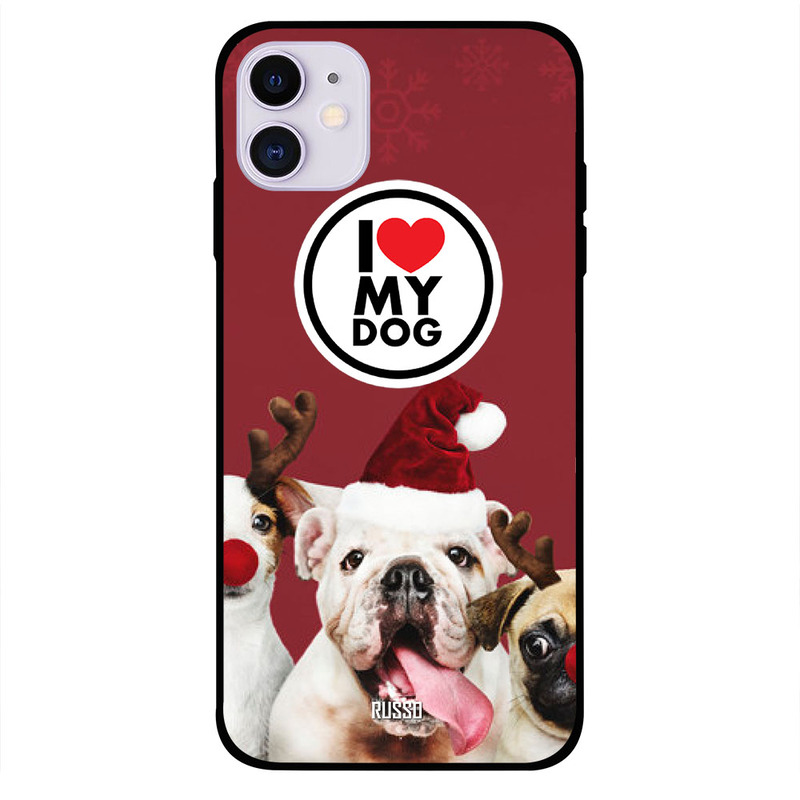 

Russo Apple iPhone 11 Mobile Phone Back Cover, I Love My Dog
