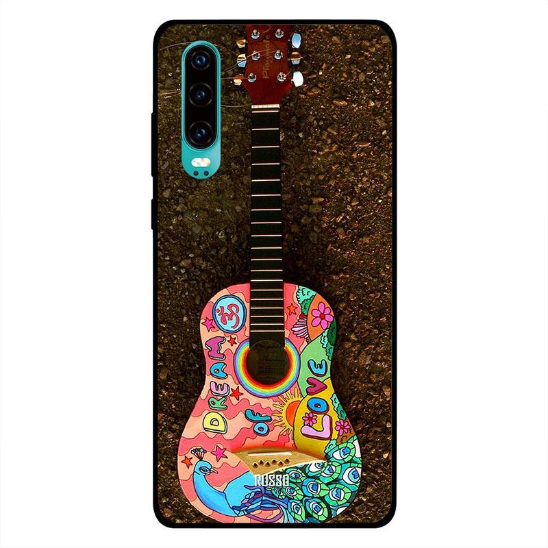 

Russo Huawei P30 Mobile Phone Back Cover, Colorful Guitar