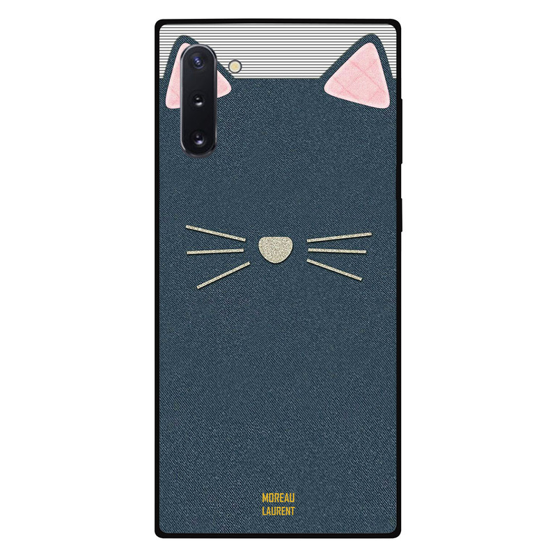 

Moreau Laurent Samsung Note 10 Mobile Phone Back Cover, Cat Leather Pattern