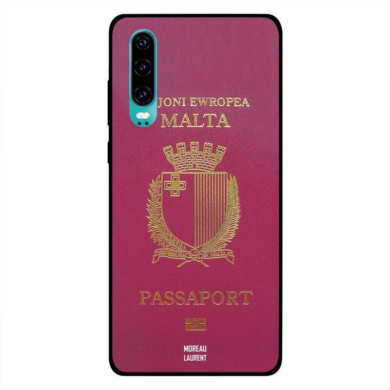 

Moreau Laurent Huawei P30 Mobile Phone Back Cover, Malta Passport
