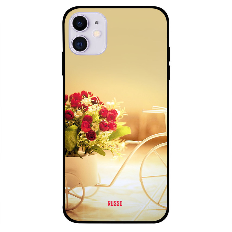 

Russo Apple iPhone 11 Mobile Phone Back Cover, Flower Cycle