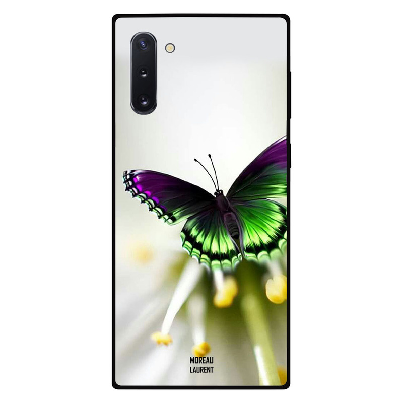 

Moreau Laurent Samsung Note 10 Mobile Phone Back Cover, Purple Green Butterfly