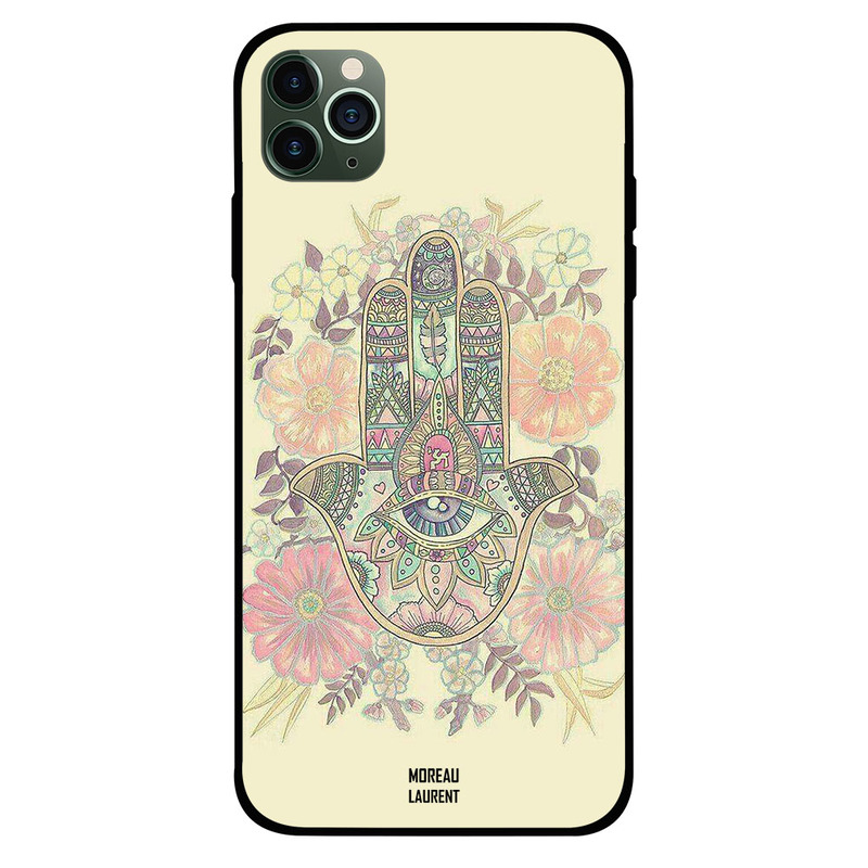 

Moreau Laurent Apple iPhone 11 Pro Max Mobile Phone Back Cover, Floral Tag Hand Pattern