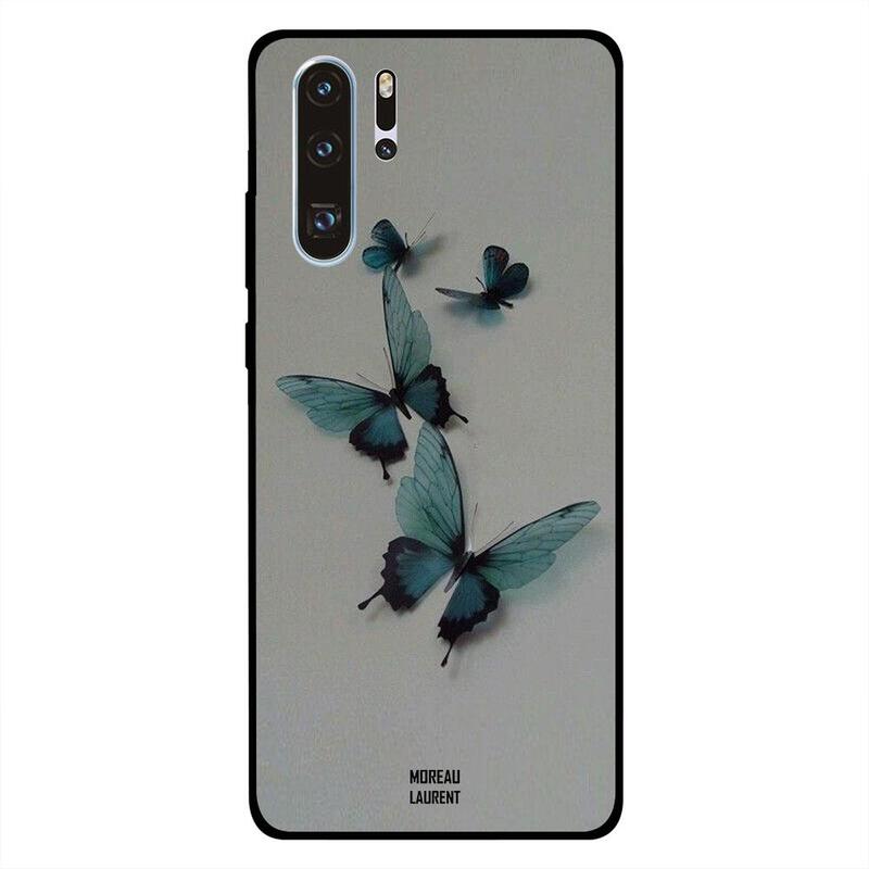 

Moreau Laurent Huawei P30 Pro Mobile Phone Back Cover, Light Green Butterfly