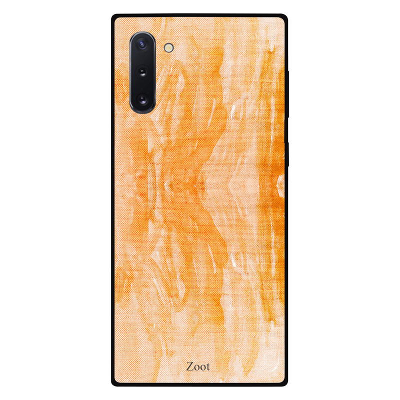 

Zoot Samsung Note 10 Mobile Phone Back Cover, Yellow Brown Cloth Printed