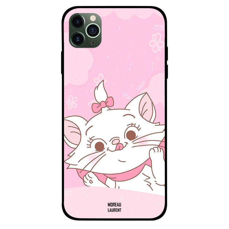 

Moreau Laurent Apple iPhone 11 Pro Max Mobile Phone Back Cover, Cat Pink Hairclip