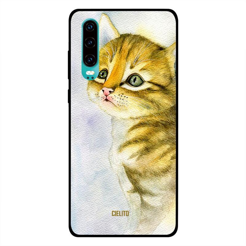 

Cielito Huawei P30 Mobile Phone Back Cover, Amused Cat