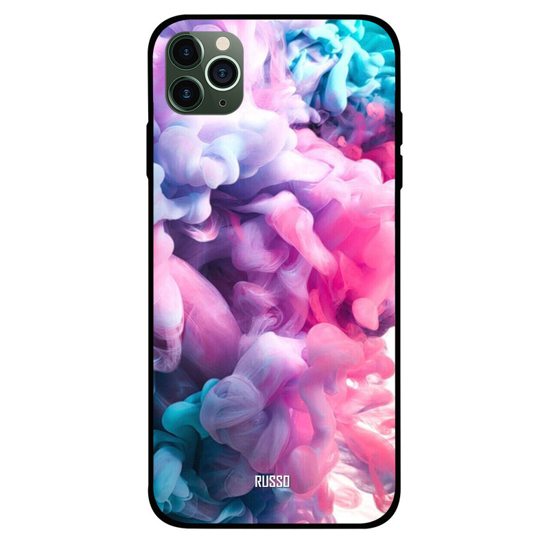 

Russo Apple iPhone 11 Pro Max Mobile Phone Back Cover, Colorful Smoke Art