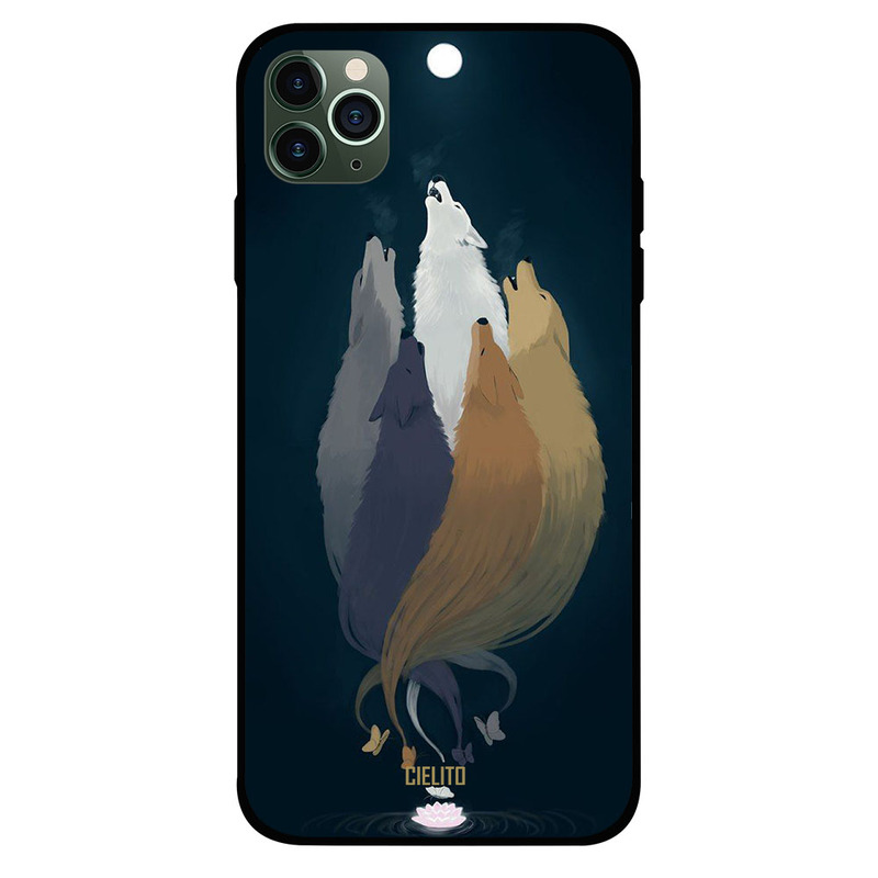 

Cielito Apple iPhone 11 Pro Max Mobile Phone Back Cover, Roaring Wolves