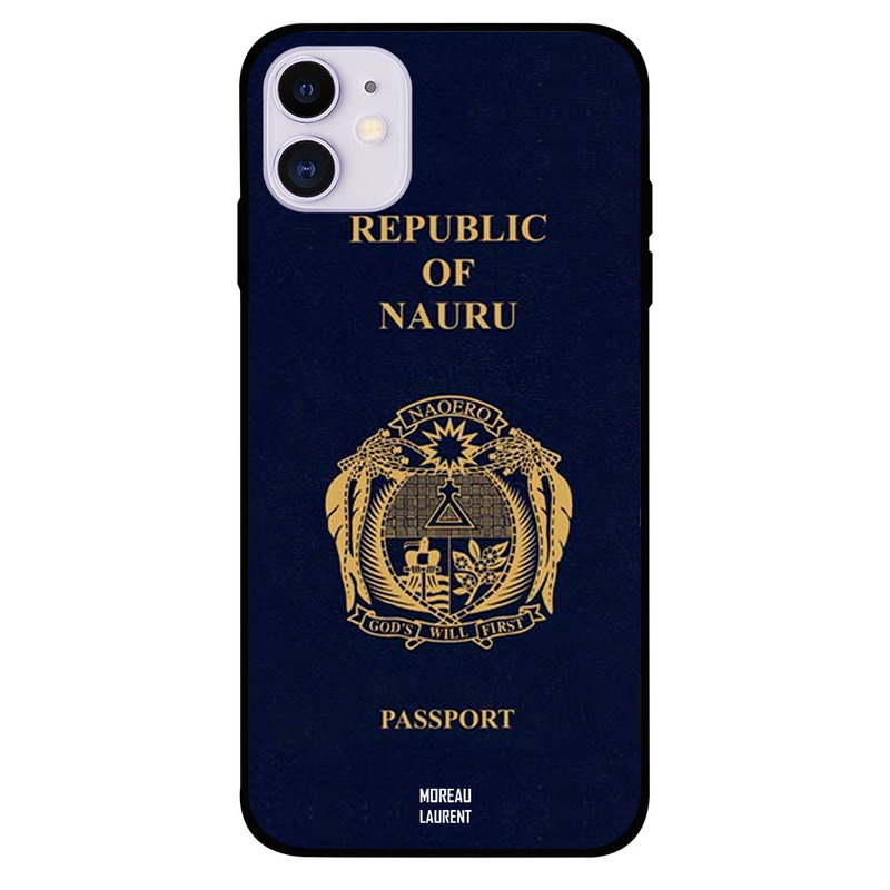 

Moreau Laurent Apple iPhone 11 Mobile Phone Back Cover, Nauru Passport