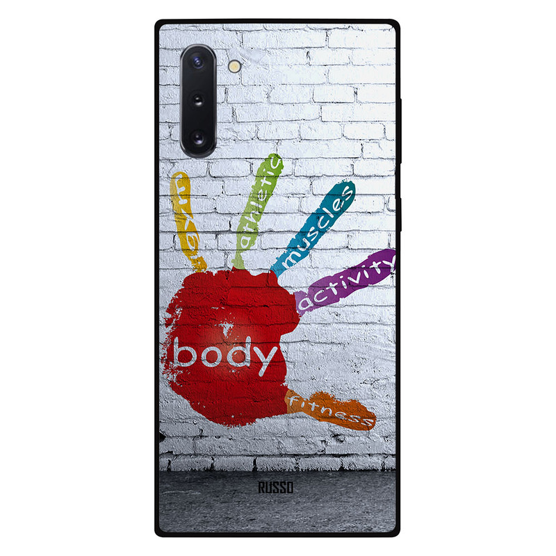 

Russo Samsung Note 10 Mobile Phone Back Cover, Hand Full of Fitness