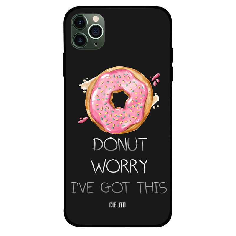 

Cielito Apple iPhone 11 Pro Max Mobile Phone Back Cover, Donut Worry