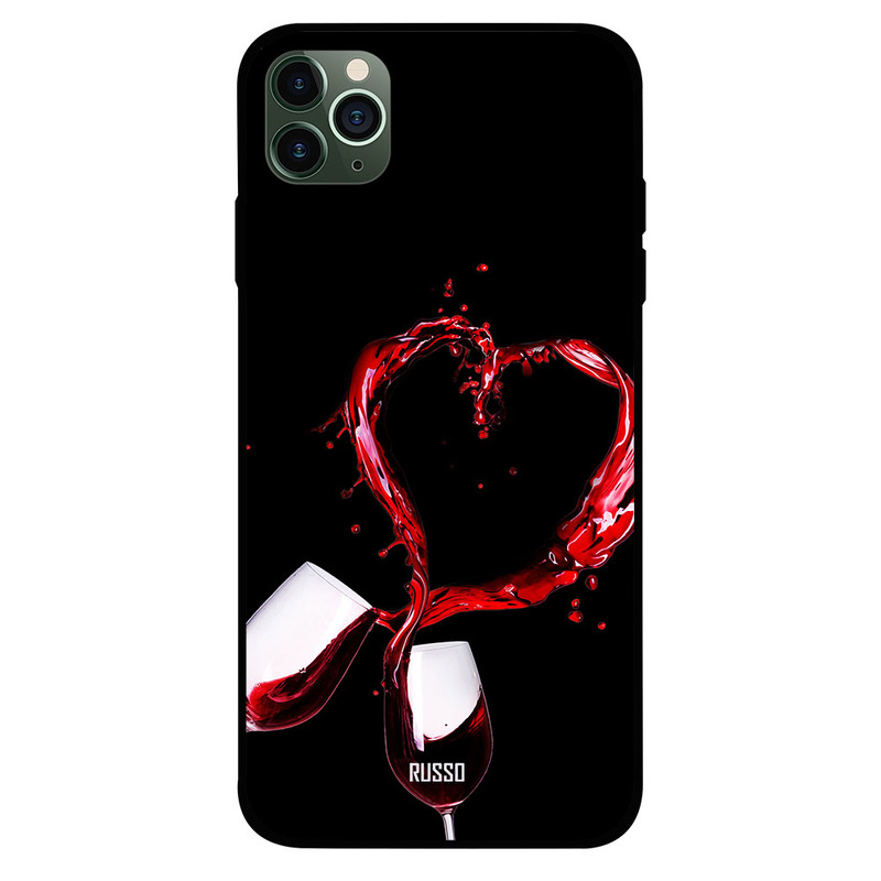 

Russo Apple iPhone 11 Pro Max Mobile Phone Back Cover, Wine And Love