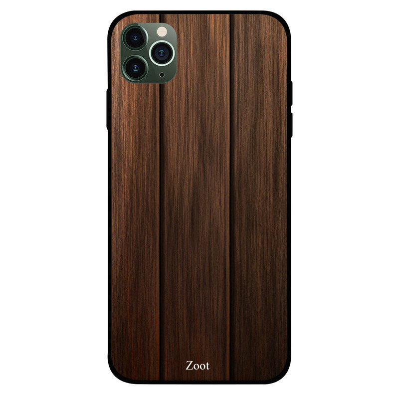 

Zoot Apple iPhone 11 Pro Mobile Phone Back Cover, Wooden Dark Brown Shiney