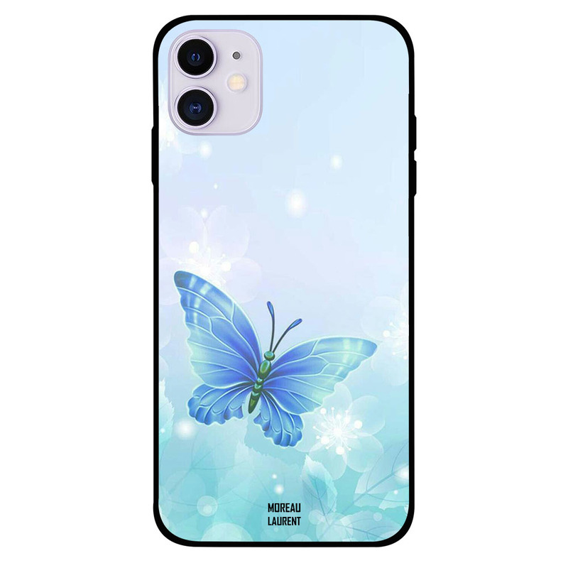 

Moreau Laurent Apple iPhone 11 Mobile Phone Back Cover, Sea Color Butterfly