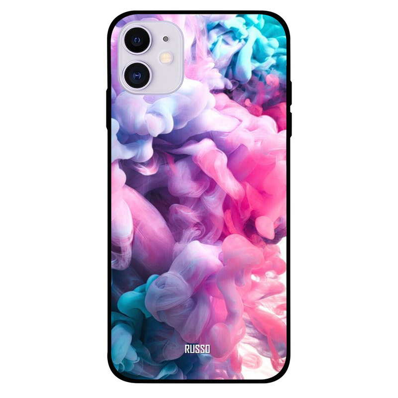 

Russo Apple iPhone 11 Mobile Phone Back Cover, Colorful Smoke Art