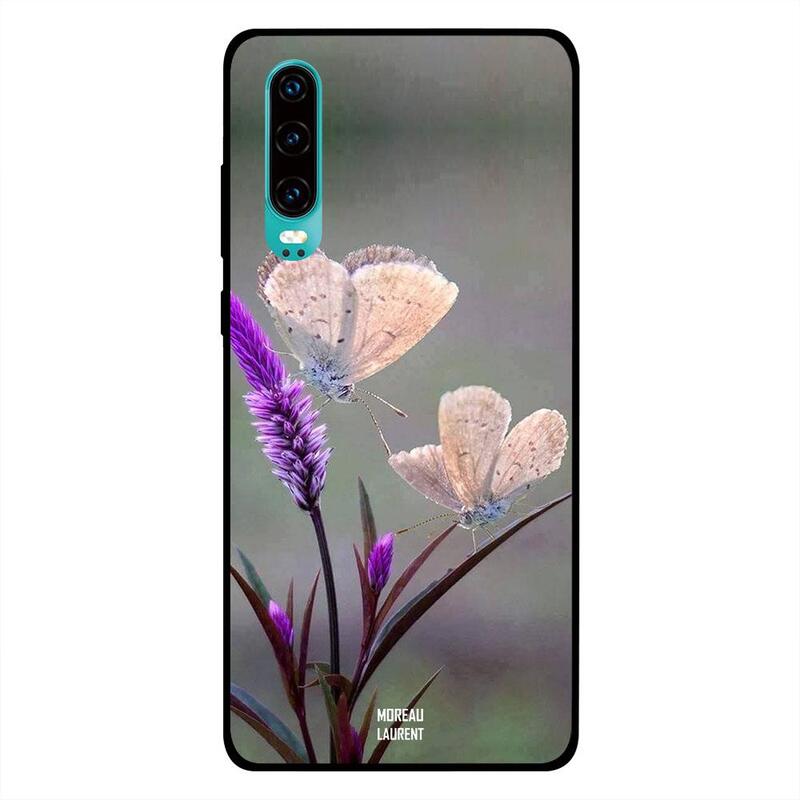 

Moreau Laurent Huawei P30 Mobile Phone Back Cover, Cute Cream Color Butterflies