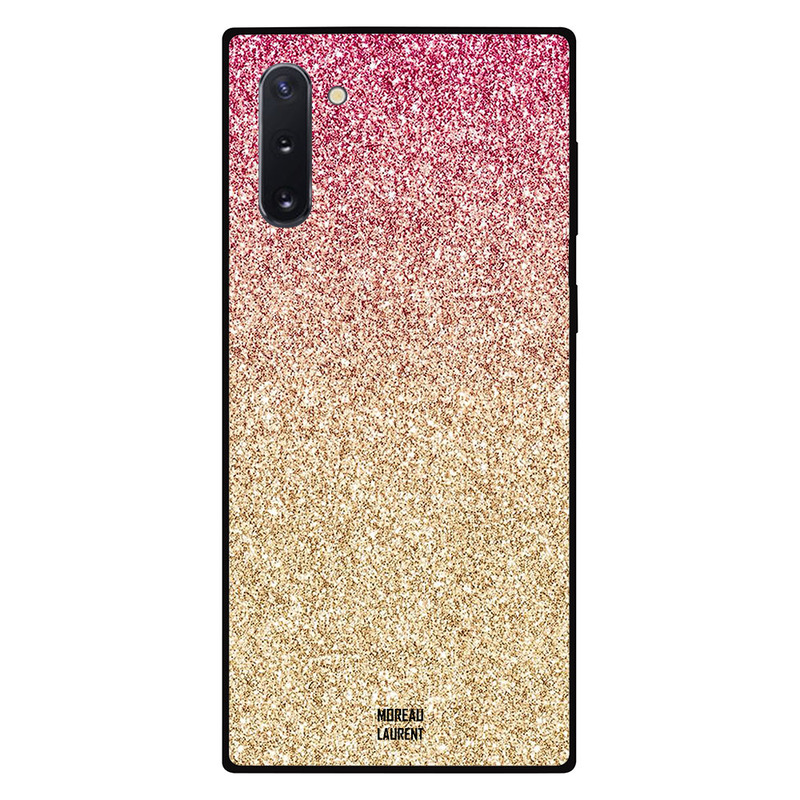 

Moreau Laurent Samsung Note 10 Mobile Phone Back Cover, Pink & Golden Gliters Pattern