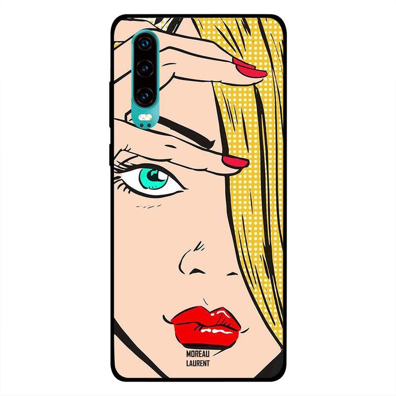 

Moreau Laurent Huawei P30 Mobile Phone Back Cover, Angry Girl