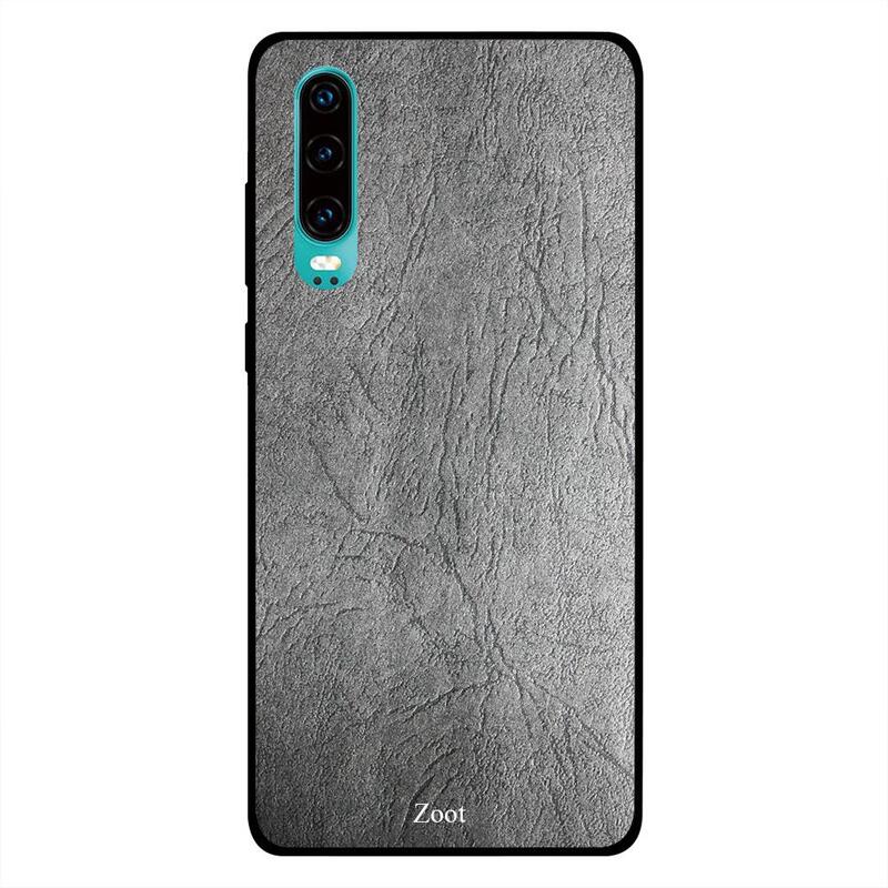 

Zoot Huawei P30 Mobile Phone Back Cover, Dark Grey Leather Pattern