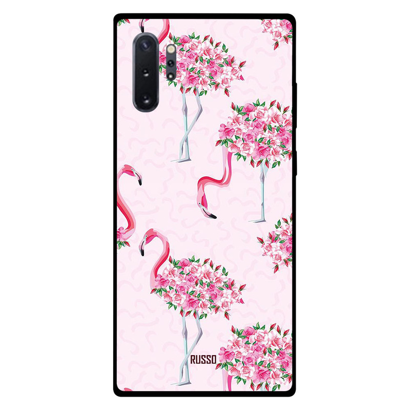 

Russo Samsung Note Plus Mobile Phone Back Cover, Flowers Art Flamingo