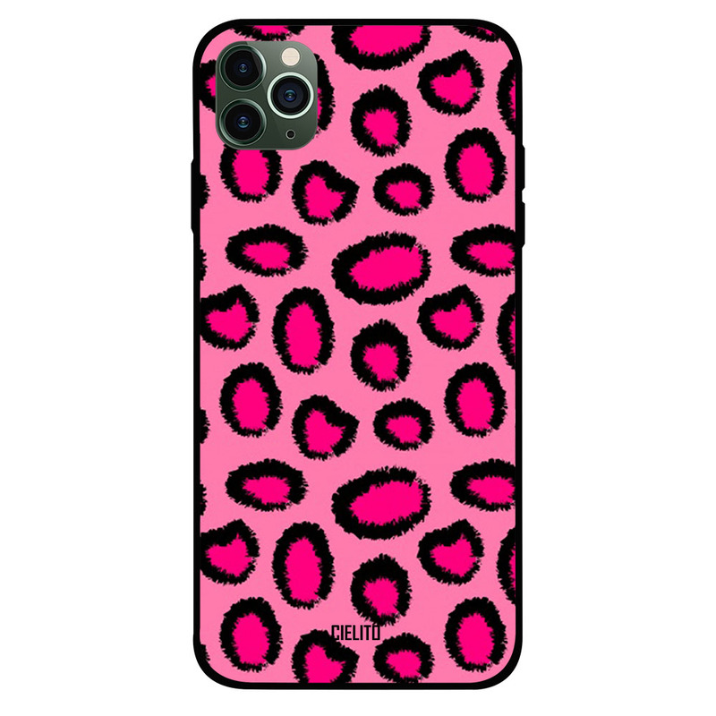 

Cielito Apple iPhone 11 Pro Max Mobile Phone Back Cover, Pink And Black Cheetah Print