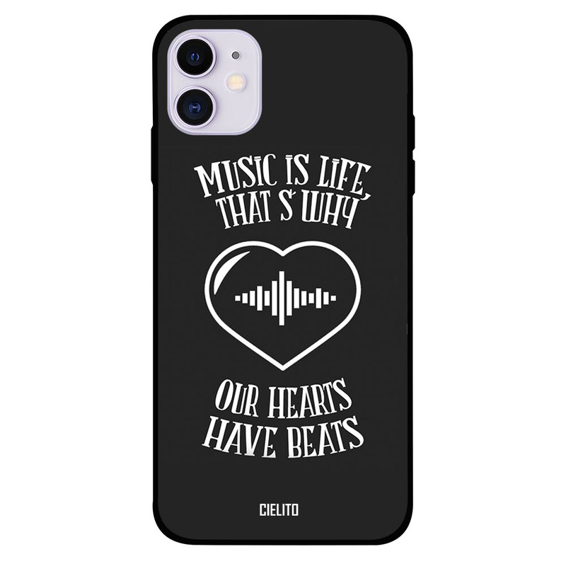 

Cielito Apple iPhone 11 Mobile Phone Back Cover, Music And Heart Beats