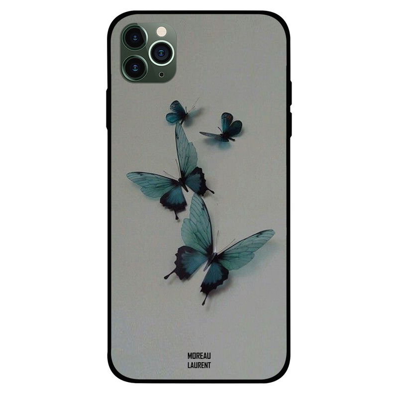 

Moreau Laurent Apple iPhone 11 Pro Mobile Phone Back Cover, Light Green Butterfly