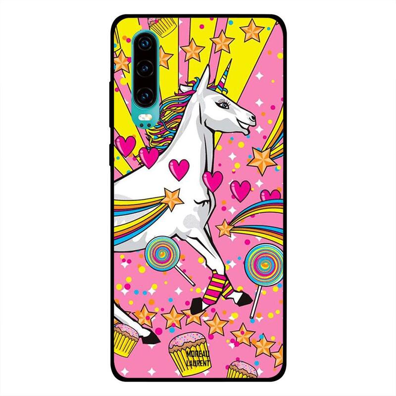 

Moreau Laurent Huawei P30 Mobile Phone Back Cover, Unicorn Girl