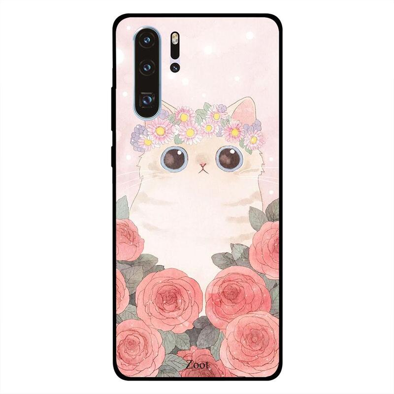 

Zoot Huawei P30 Pro Mobile Phone Back Cover, Cat Roses