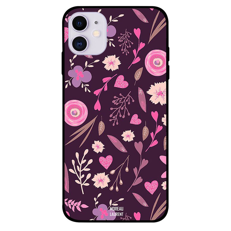 

Moreau Laurent Apple iPhone 11 Mobile Phone Back Cover, Purple Floral