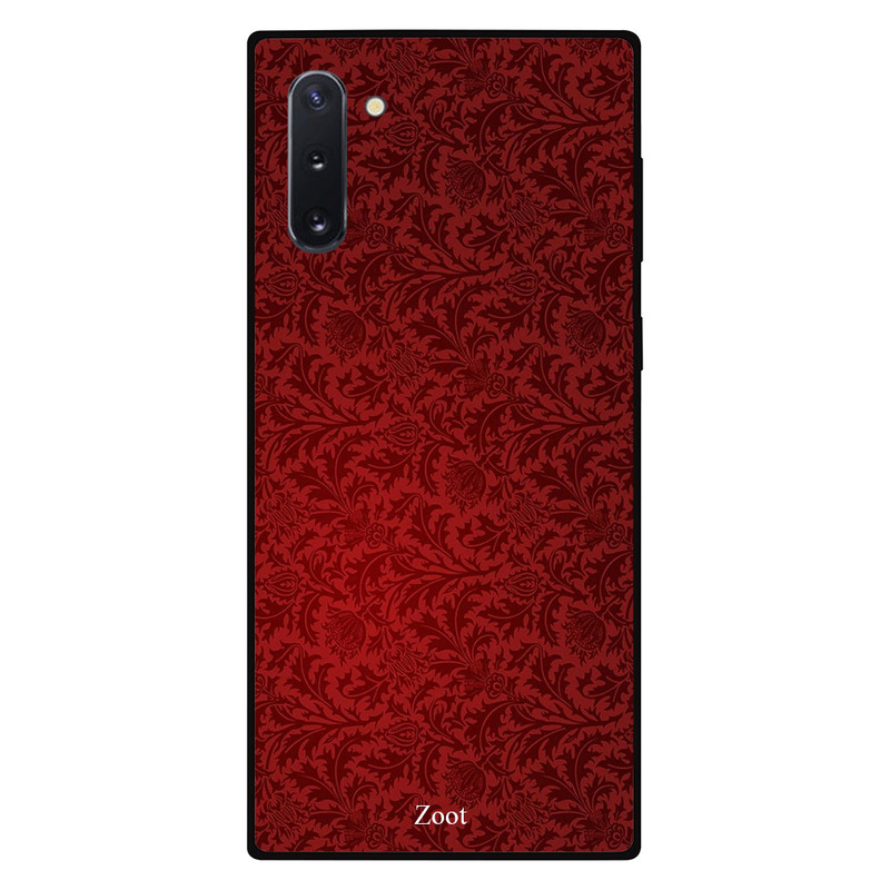 

Zoot Samsung Note 10 Mobile Phone Back Cover, Dark Red Floral