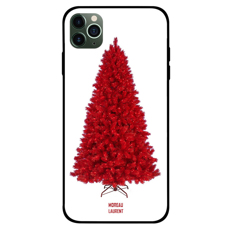 

Moreau Laurent Apple iPhone 11 Pro Mobile Phone Back Cover, Merry Christmas Red Tree