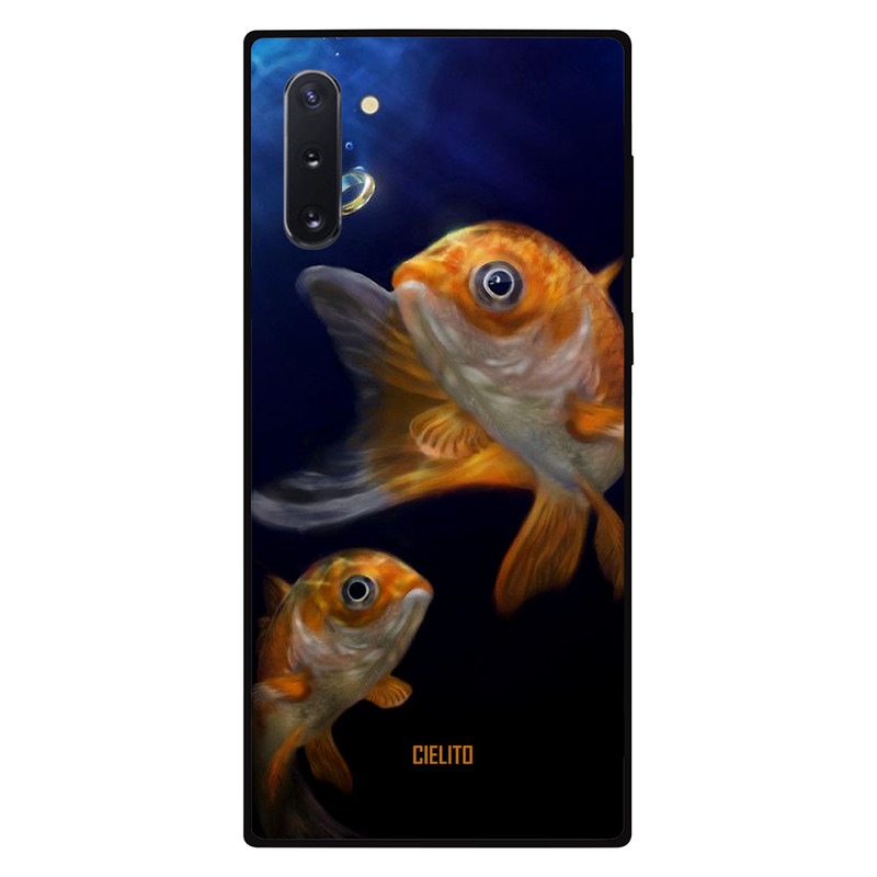 

Cielito Samsung Note 10 Mobile Phone Back Cover, Gold Fish