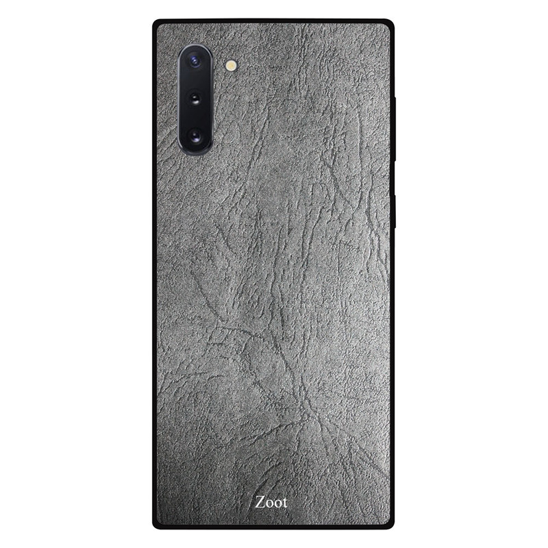 

Zoot Samsung Note 10 Mobile Phone Back Cover, Dark Grey Leather Pattern