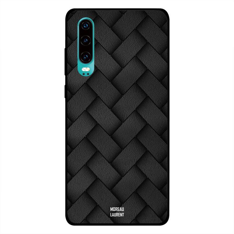 

Moreau Laurent Huawei P30 Mobile Phone Back Cover, Black Stripes Pattern