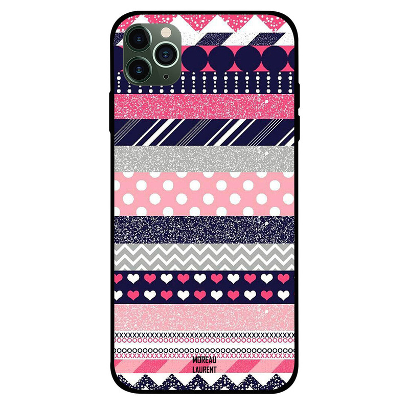 

Moreau Laurent Apple iPhone 11 Pro Max Mobile Phone Back Cover, Pink Pattern
