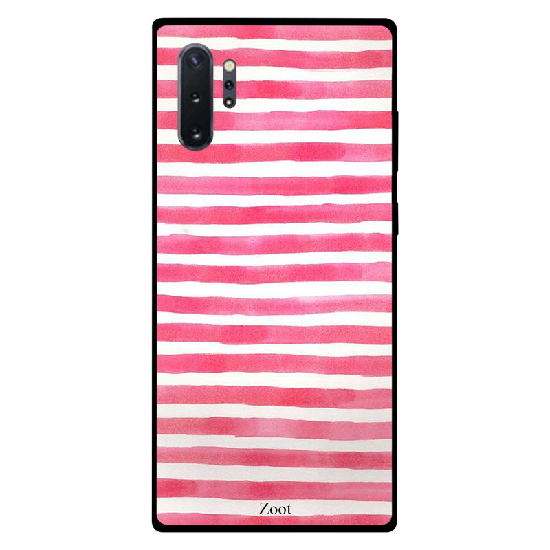 

Zoot Samsung Note Plus Mobile Phone Back Cover, Pink White Stripes