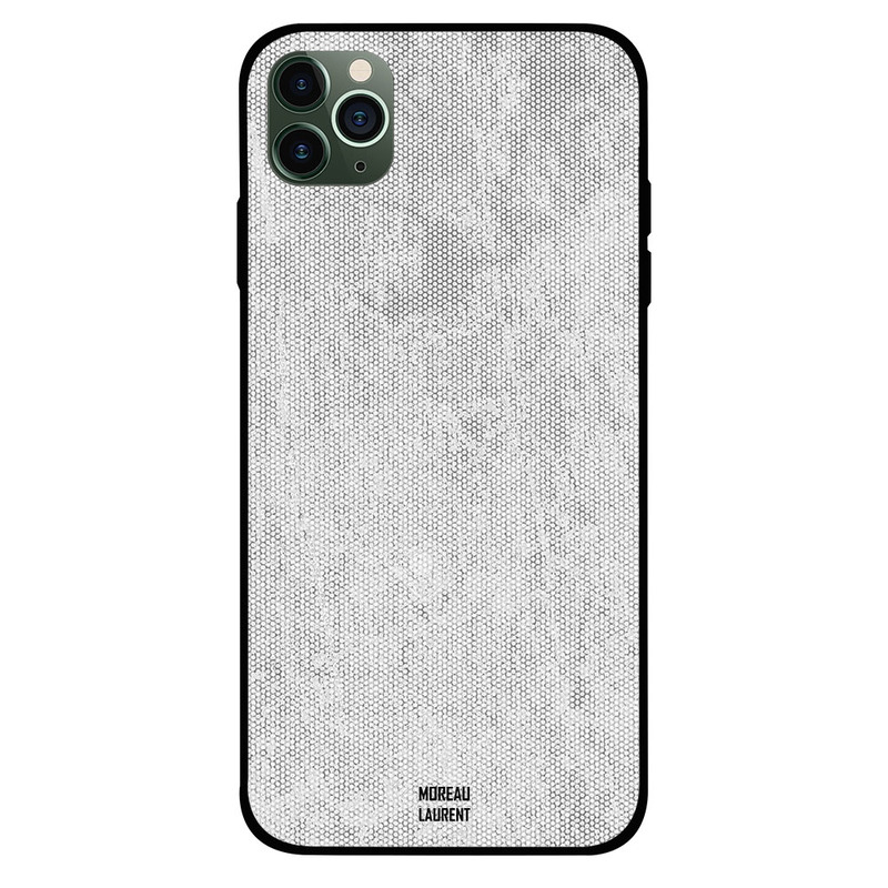 

Moreau Laurent Apple iPhone 11 Pro Max Mobile Phone Back Cover, White Vintage Jeans Pattern