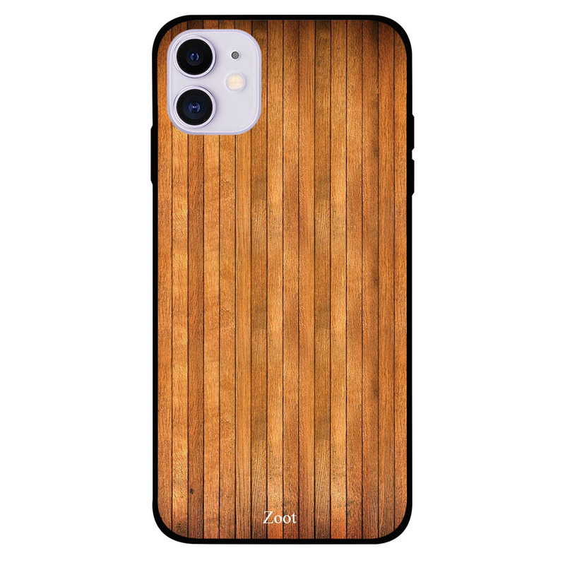 

Zoot Apple iPhone 11 Mobile Phone Back Cover, Wooden Multiple Vertical Lines