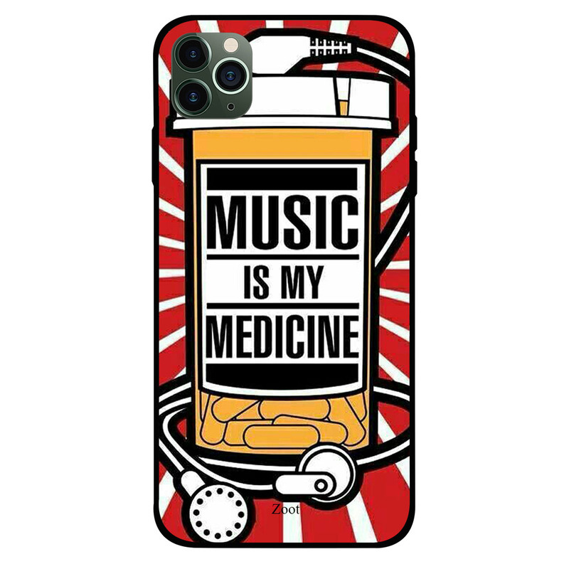 

Zoot Apple iPhone 11 Pro Mobile Phone Back Cover, Music Is My Medicine