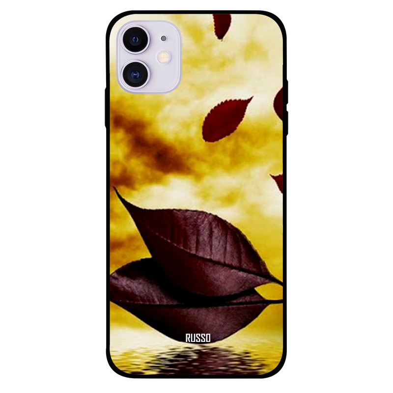 

Russo Apple iPhone 11 Mobile Phone Back Cover, Clouds And Leaf