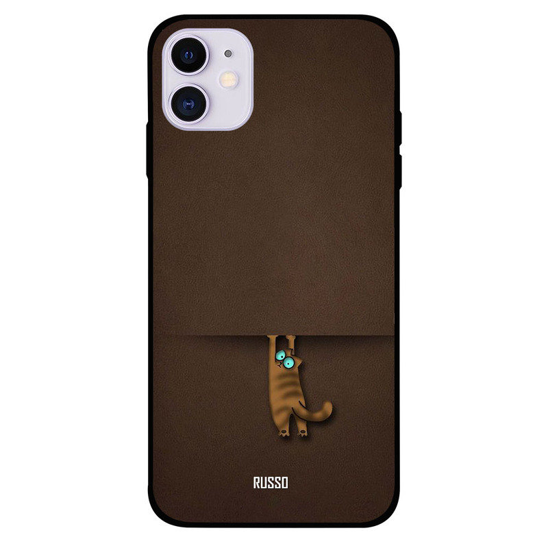 

Russo Apple iPhone 11 Mobile Phone Back Cover, Hang On Cat