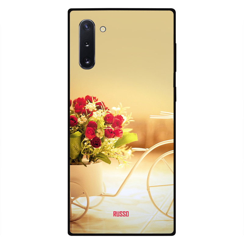 

Russo Samsung Note 10 Mobile Phone Back Cover, Flower Cycle