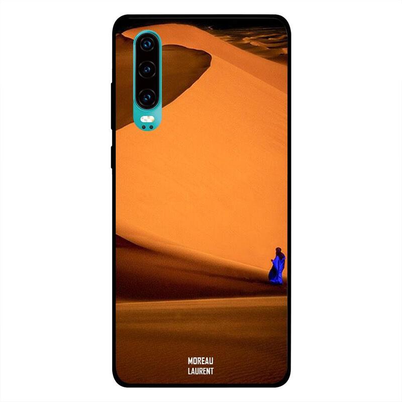 

Moreau Laurent Huawei P30 Mobile Phone Back Cover, Walking At Desert In Evening