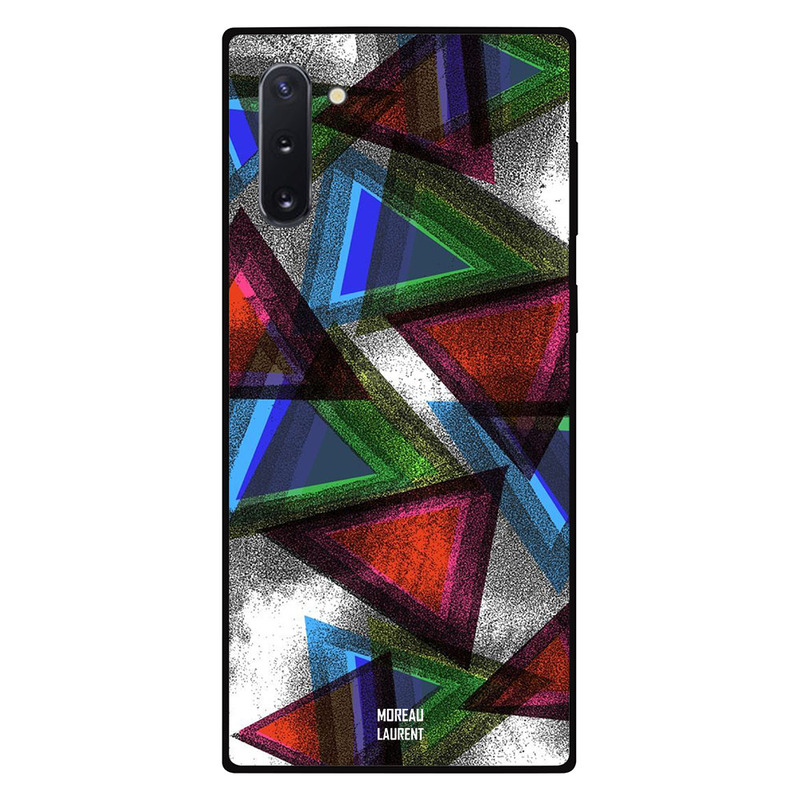 

Moreau Laurent Samsung Note 10 Mobile Phone Back Cover, Multi Color Triangles Pattern