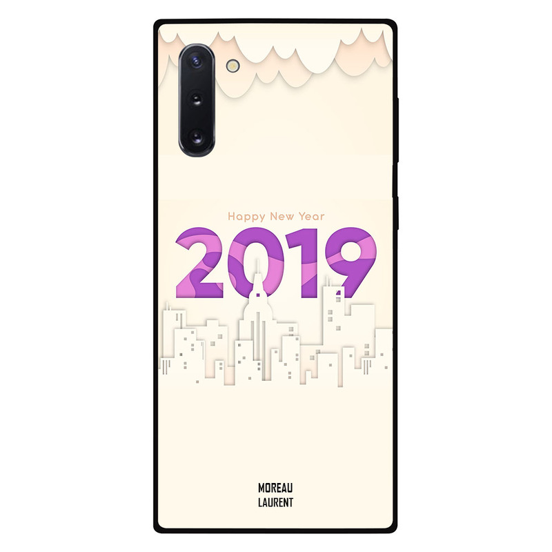 

Moreau Laurent Samsung Note 10 Mobile Phone Back Cover, Happy New Year 2019 Purple