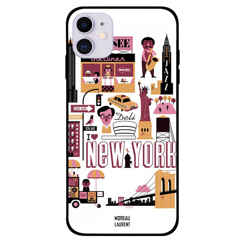 

Moreau Laurent Apple iPhone 11 Mobile Phone Back Cover, New York Tags